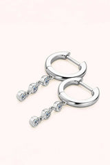 Moissanite Decor 925 Sterling Silver Earrings Moissanite - Tophatter Daily Deals