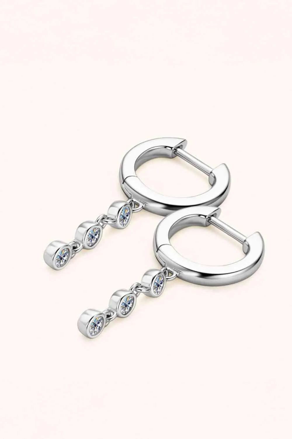Moissanite Decor 925 Sterling Silver Earrings Moissanite - Tophatter Daily Deals
