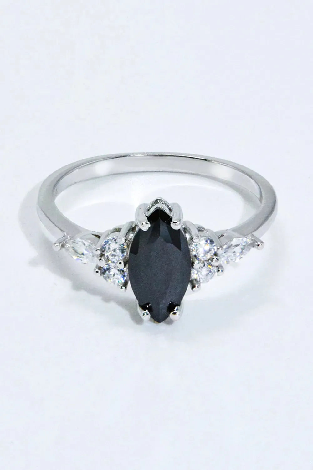 925 Sterling Silver Black Agate Ring Rings - Tophatter Daily Deals