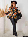 Plus Size Elastic Detail Long Sleeve Floral Babydoll Top Blouses - Tophatter Daily Deals