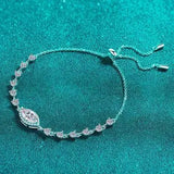 1 Carat Moissanite 925 Sterling Silver Bracelet Moissanite - Tophatter Daily Deals