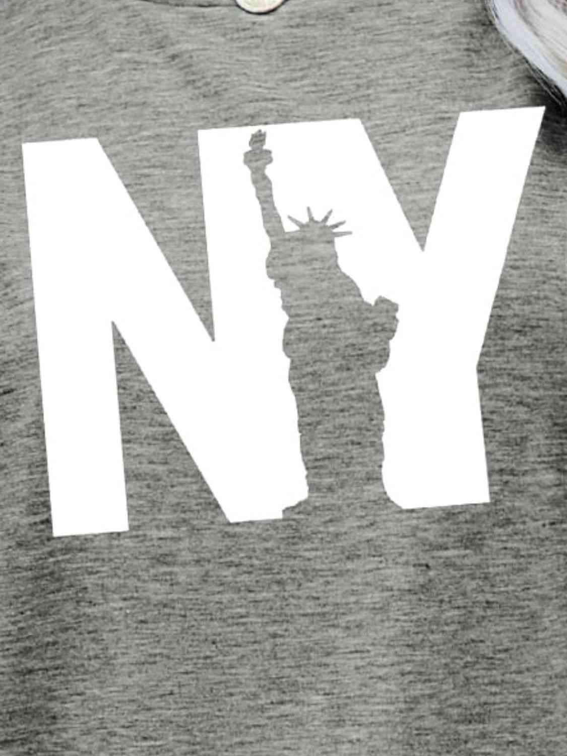 NY the Statue of Liberty Graphic Tee Women's T-Shirts - Tophatter Daily Deals