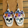 Halloween Theme Acrylic Dangle Earrings Style C One Size Earrings - Tophatter Daily Deals