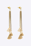18K Gold Plated Stainless Steel Fringe Earrings Gold One Size Earrings - Tophatter Daily Deals