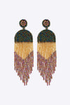 Beaded Fringe Dangle Earrings Earrings - Tophatter Daily Deals