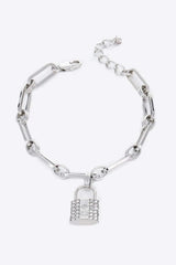 Lock Charm Chain Bracelet Bracelets - Tophatter Daily Deals