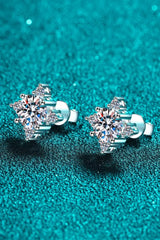 Four Leaf Clover 2 Carat Moissanite Stud Earrings Moissanite - Tophatter Daily Deals