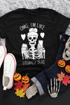 Halloween Skeleton Graphic Round Neck Tee Women's T-Shirts - Tophatter Daily Deals