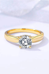 Classic 925 Sterling Silver Moissanite Ring Moissanite - Tophatter Daily Deals