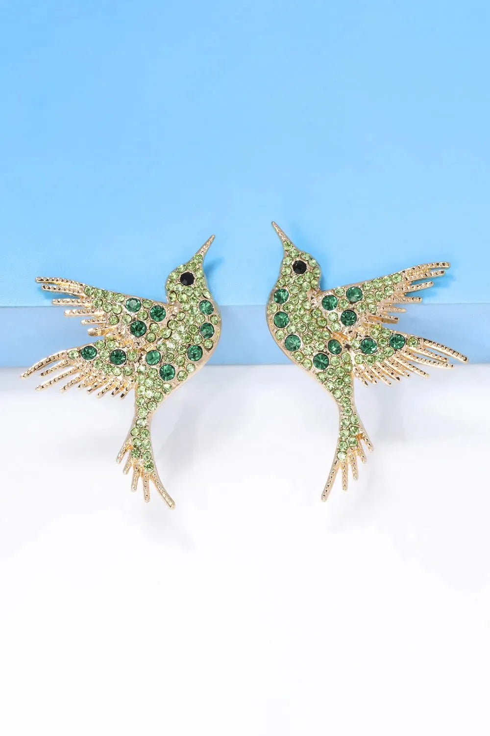 Bird Shape Zinc Alloy Frame Glass Stone Dangle Earrings Earrings - Tophatter Daily Deals