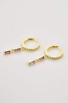 Zircon 925 Sterling Silver Drop Huggie Earrings Earrings - Tophatter Daily Deals