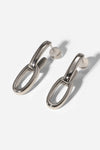 Gold-Plated Chain Link Earrings Silver One Size Earrings - Tophatter Daily Deals