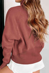 Zip-Up Collared Neck Raglan Sleeve Sweatshirt - Tophatter Deals