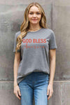 Simply Love GOD BLESS AMERICA Graphic Cotton Tee Women's T-Shirts - Tophatter Daily Deals