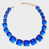 Alloy & Rhinestone Necklace Royal Blue One Size Necklaces - Tophatter Daily Deals