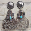 Turquoise Decor Cactus Alloy Earrings Style G One Size Earrings - Tophatter Daily Deals