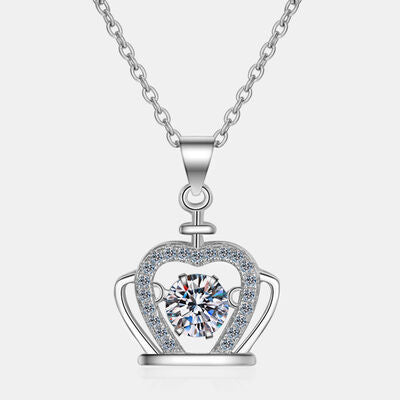 Moissanite Crown 925 Sterling Silver Necklace - Shop Tophatter Deals, Electronics, Fashion, Jewelry, Health, Beauty, Home Decor, Free Shipping