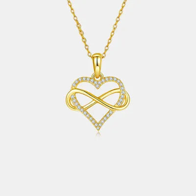 Moissanite 925 Sterling Silver Heart Shape Necklace Moissanite - Tophatter Daily Deals