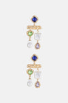 Glass Stone Synthetic Pearl Dangle Earrings Earrings - Tophatter Daily Deals