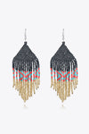 Beaded Dangle Earrings Black One Size Earrings - Tophatter Daily Deals