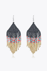 Beaded Dangle Earrings Black One Size Earrings - Tophatter Daily Deals