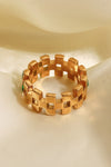 Contrast Stainless Steel 18K Gold-Plated Ring Rings - Tophatter Daily Deals