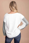 Color Block Button Drop Shoulder Top Blouses - Tophatter Daily Deals