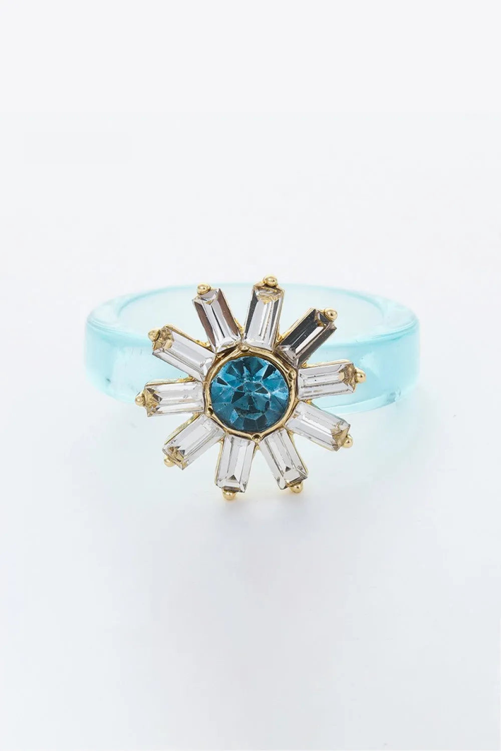 Only With You Sunflower Ring Azure One Size Rings - Tophatter Daily Deals