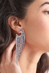 Fringed Rhinestone Zinc Alloy Dangle Earrings Earrings - Tophatter Daily Deals