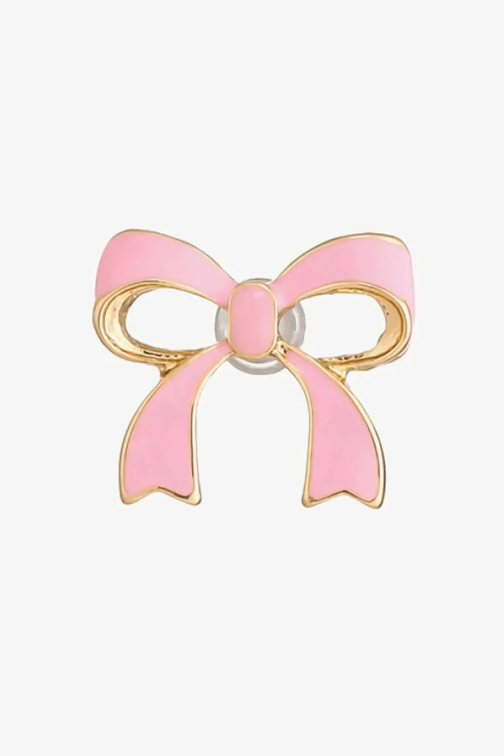 Bow-Shaped Zinc Alloy Earrings Earrings - Tophatter Daily Deals