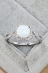 Opal Contrast Crisscross Ring Opal - Tophatter Daily Deals