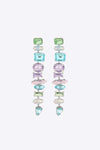 Multicolored Glass Stone Dangle Earrings Earrings - Tophatter Daily Deals