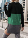 Color Block Long Sleeve T-Shirt Women's T-Shirts - Tophatter Daily Deals