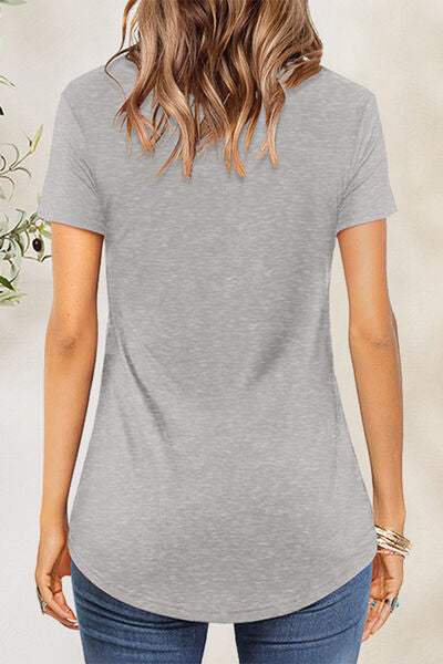 Crisscross Short Sleeve T-Shirt Women's T-Shirts - Tophatter Daily Deals