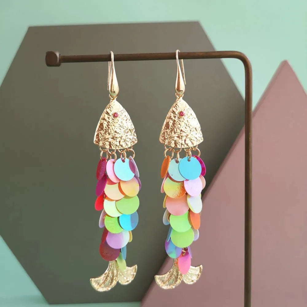 Fish Shape Dangle Earrings Earrings - Tophatter Daily Deals