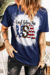 GOD BLESS THE USA Printed Tee Shirt Women's T-Shirts - Tophatter Daily Deals