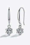 2 Carat Moissanite 6-Prong Drop Earrings Silver One Size Moissanite - Tophatter Daily Deals