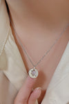 Moonstone LOVE Heart Pendant 925 Sterling Silver Necklace Moonstone - Tophatter Daily Deals