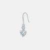 5.44 Carat 925 Sterling Silver Moissanite Heart Drop Earrings Moissanite - Tophatter Daily Deals