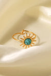 Natural Stone Sun Shape Open Ring Rings - Tophatter Daily Deals