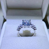 3 Carat Moissanite 925 Sterling Silver Ring Moissanite - Tophatter Daily Deals