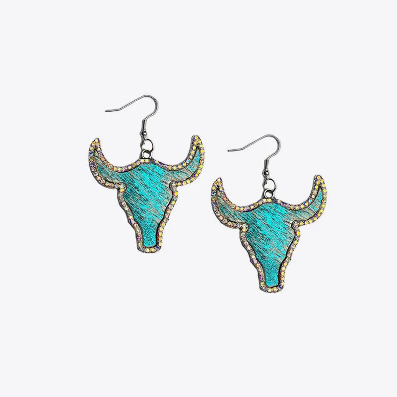 Rhinestone Bull Earrings Earrings - Tophatter Daily Deals