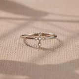 925 Sterling Silver Cross Ring Silver Rings - Tophatter Daily Deals