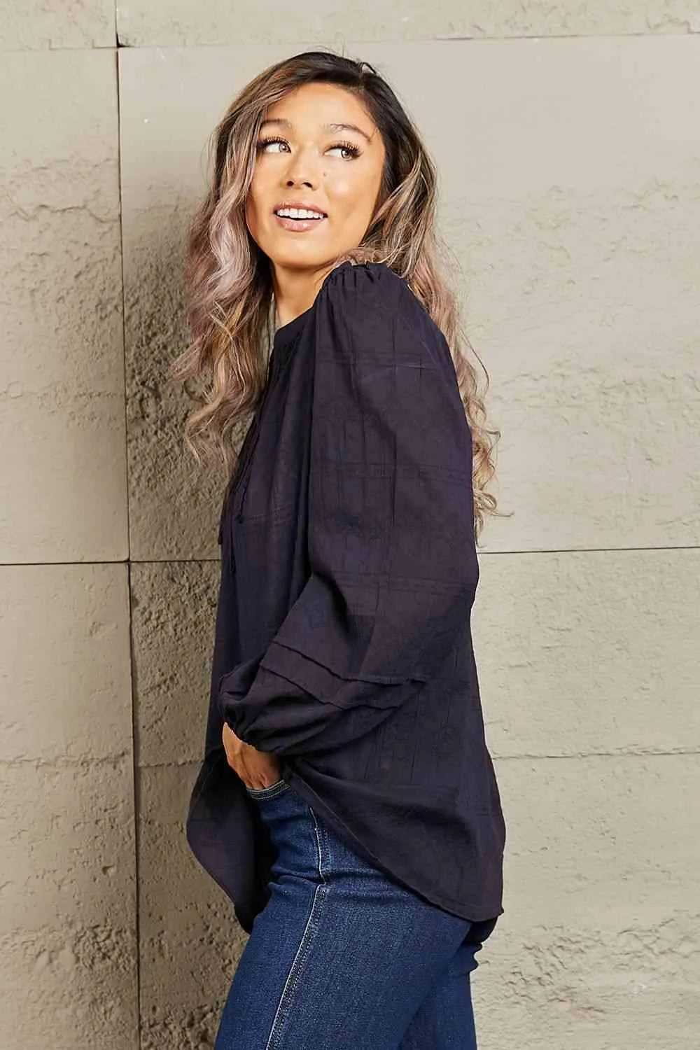 Petal Dew More For You Long Sleeve Stitch Blouse Blouses - Tophatter Daily Deals