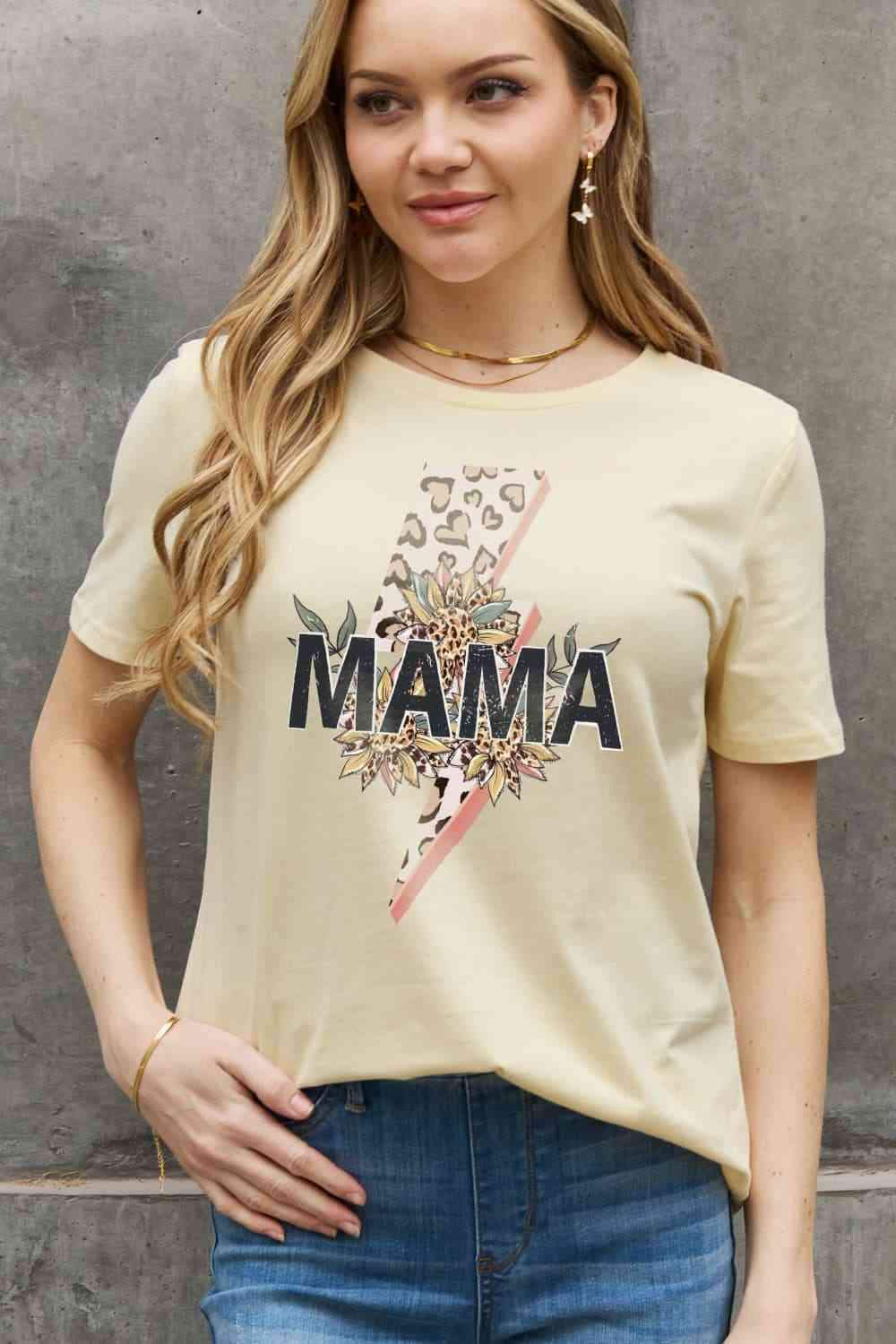 Simply Love Full Size MAMA Graphic Cotton Tee Women's T-Shirts - Tophatter Daily Deals