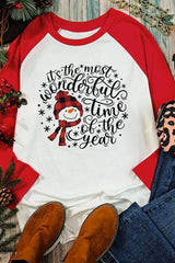 Graphic Round Neck Long Sleeve T-Shirt Women's T-Shirts - Tophatter Daily Deals