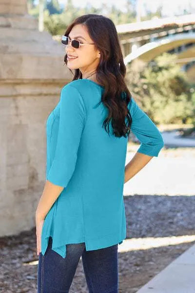 Basic Bae Full Size Round Neck Pocketed T-Shirt Women's T-Shirts - Tophatter Daily Deals