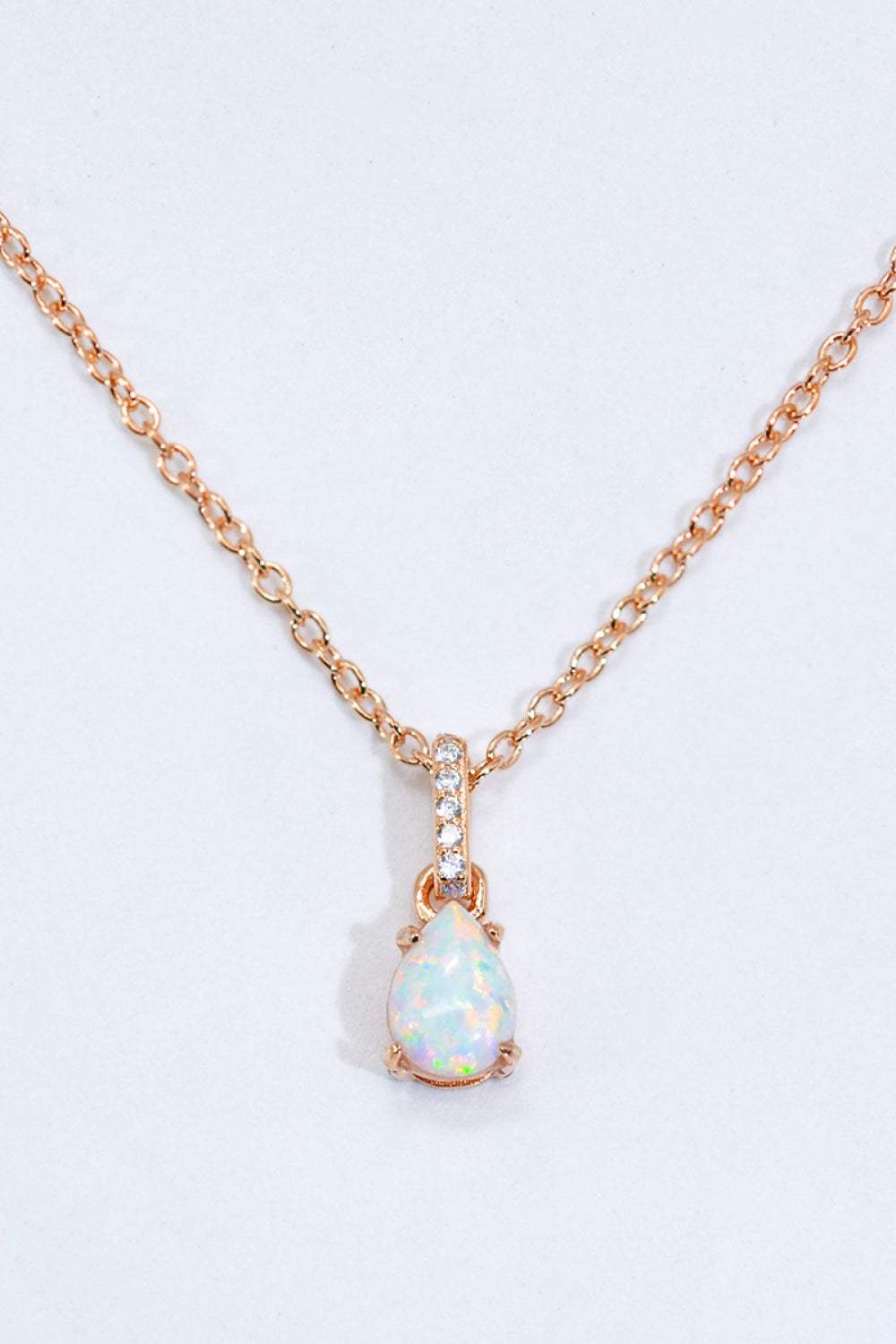 Opal Pendant 925 Sterling Silver Chain-Link Necklace - Tophatter Deals