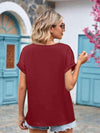 V-Neck Cuffed Blouse Blouses - Tophatter Daily Deals