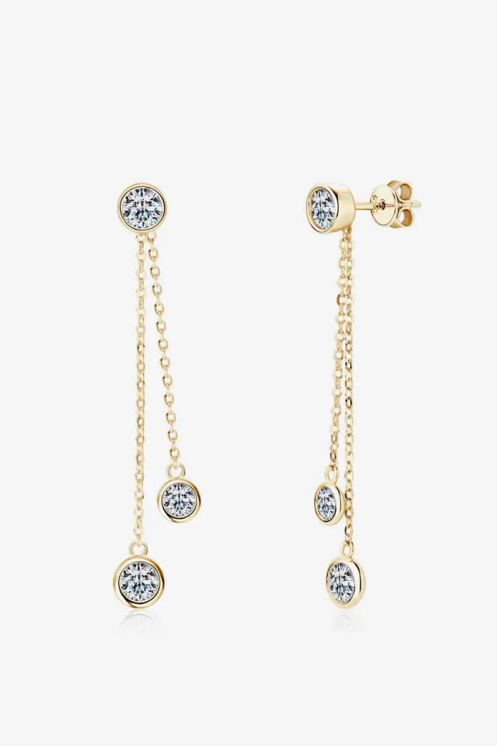 2.6 Carat Moissanite 925 Sterling Silver Earrings Moissanite - Tophatter Daily Deals